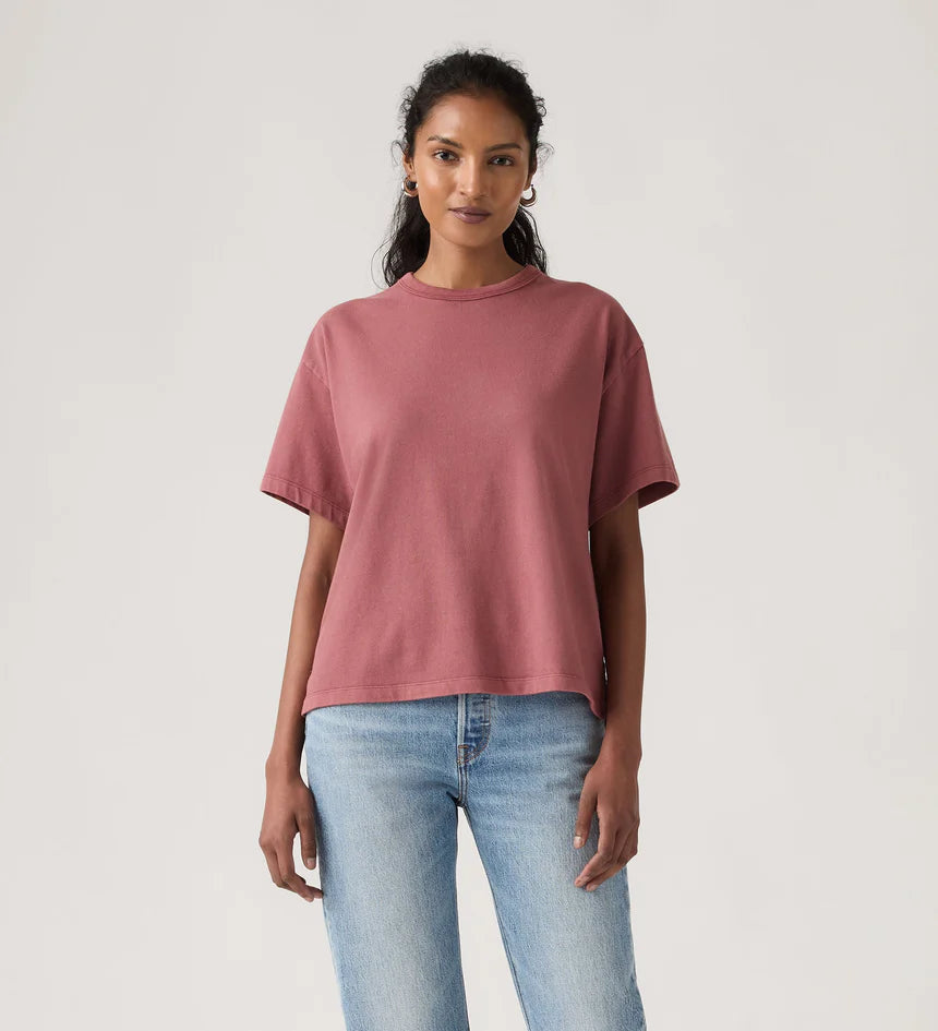 Womens Levi Strauss Vintage Short Sleeve Tee Tshirt - Crushed Berry