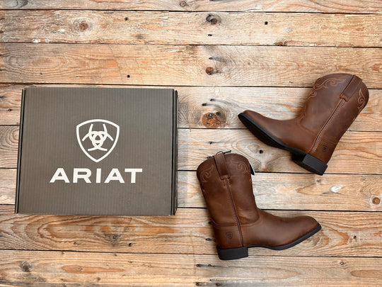 Womens Ariat Roper Wide Square Toe - Brown (7326118150221)