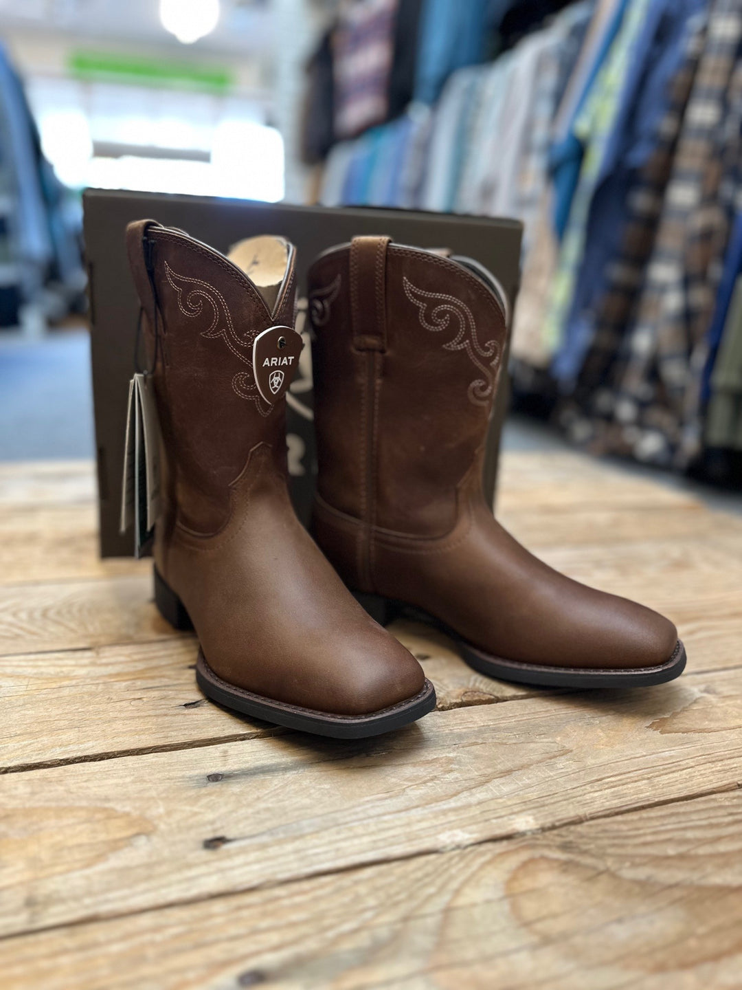 Womens Ariat Roper Wide Square Toe - Brown (7326118150221)