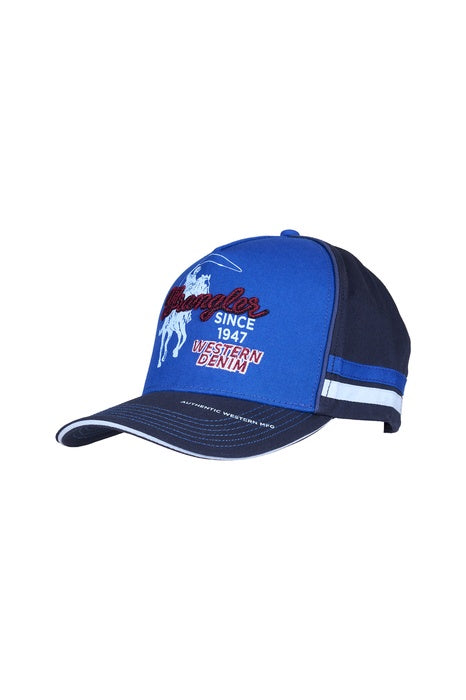 Mens Wrangler Wade High Profile Full Back Cap - Blue / Navy