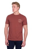 Mens Pure Western Walker Short Sleeve Tee Tshirt - Rust