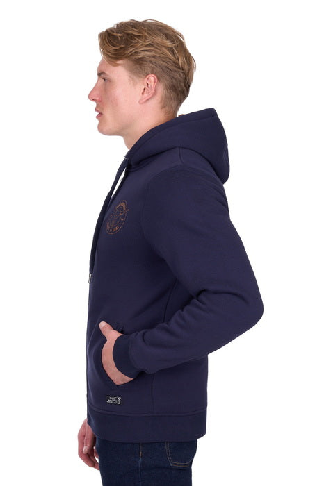 Mens Pure Western Walker Zip Up Hoodie - Navy