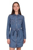Womens Wrangler Wendy Long Sleeve Dress - Mood Indigo
