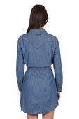 Womens Wrangler Wendy Long Sleeve Dress - Mood Indigo