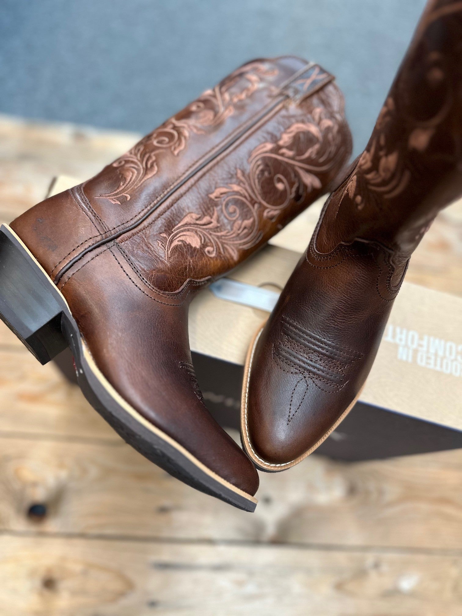 Womens Twisted X 12" Western Boot - Chocolate / Choc (7495251099725)
