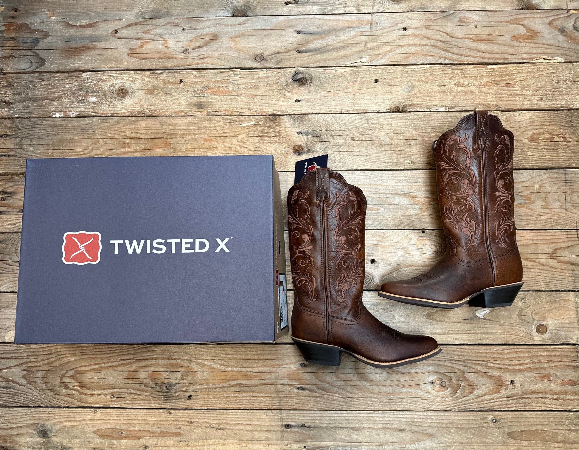 Womens Twisted X 12" Western Boot - Chocolate / Choc (7495251099725)