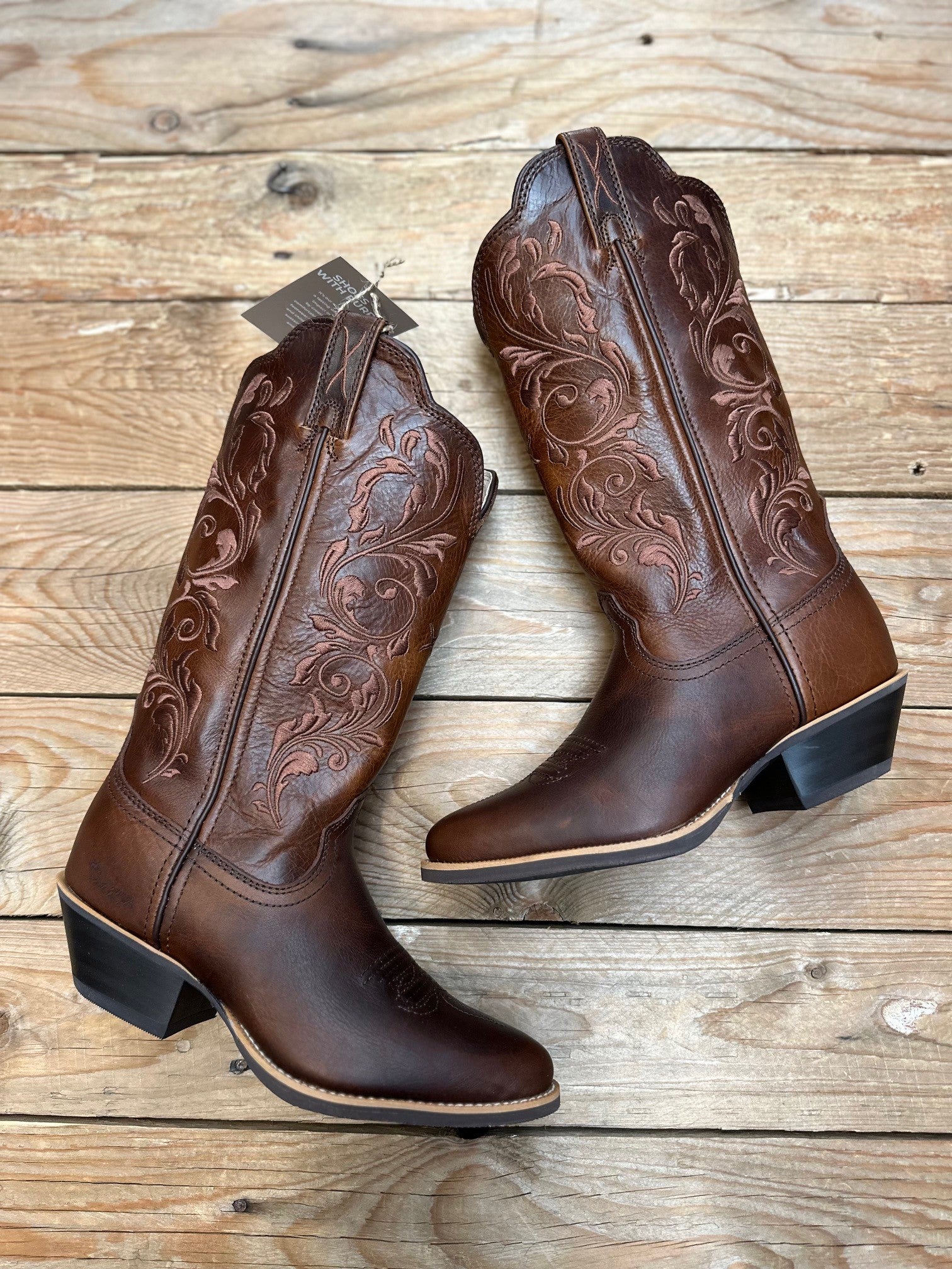 Womens Twisted X 12" Western Boot - Chocolate / Choc (7495251099725)