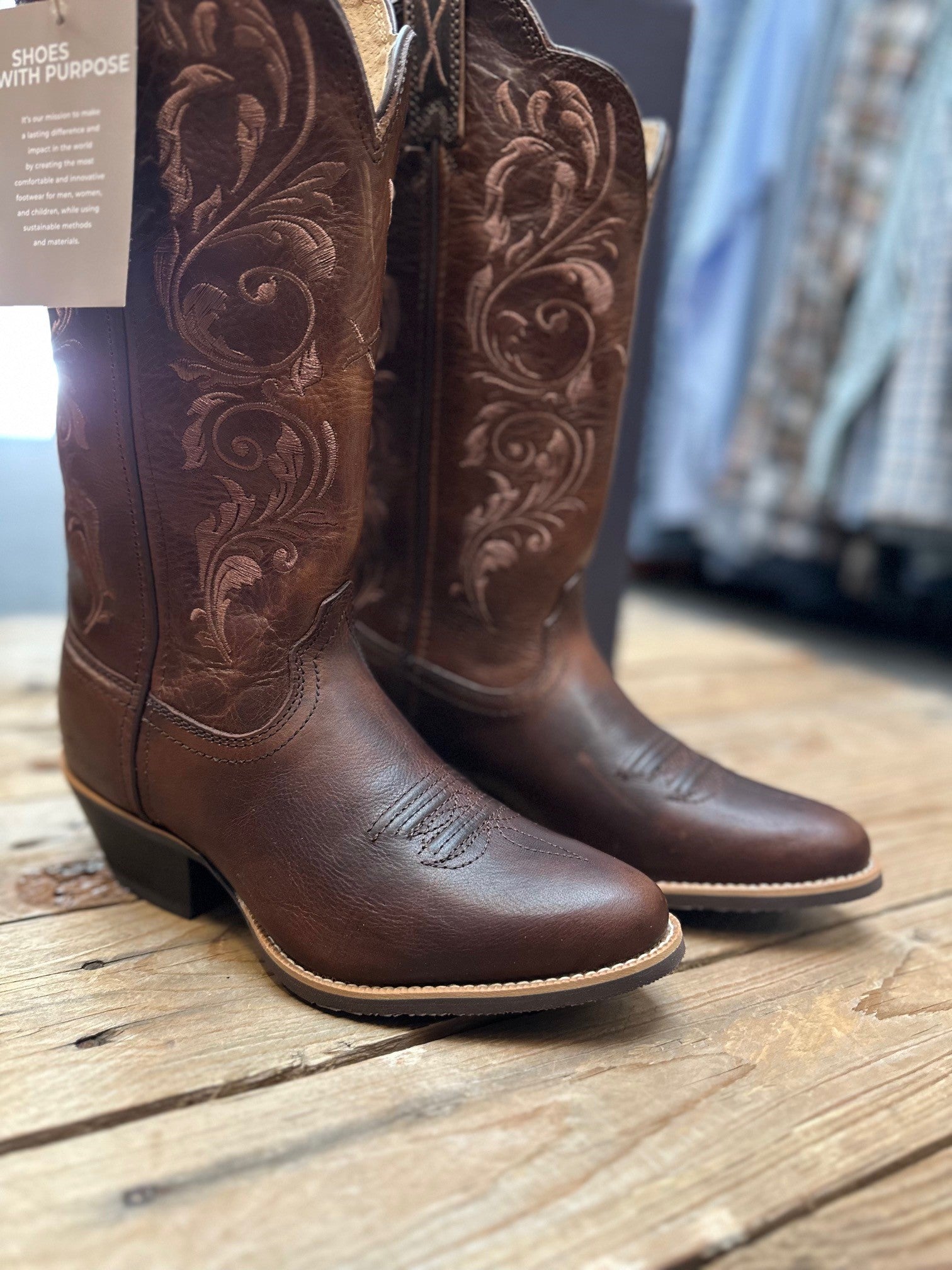 Womens Twisted X 12" Western Boot - Chocolate / Choc (7495251099725)