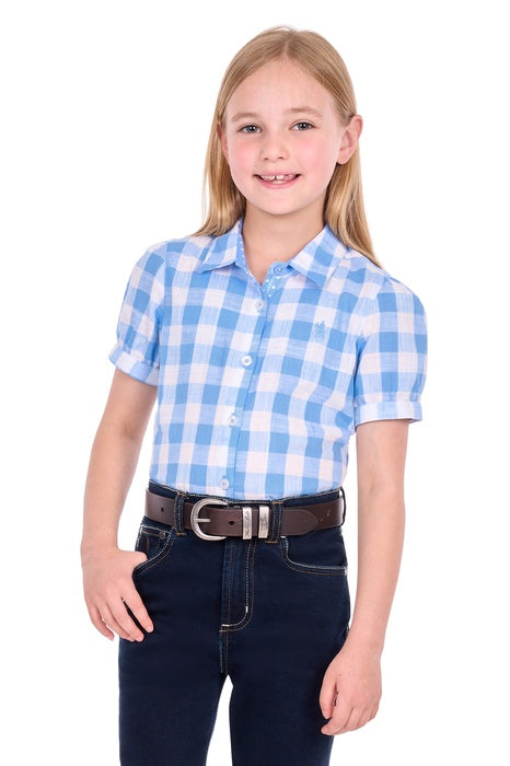 Girls Kids Thomas Cook Wren Short Sleeve Shirt - Blue / White