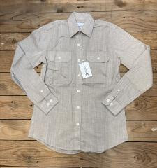 Womens Just Country Abbey Full Button Print Workshirt - Latte