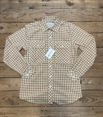 Womens Just Country Abbey Full Button Check Workshirt - Mustard and White