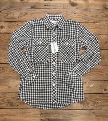 Womens Just Country Abbey Full Button Check Workshirt - Black and White