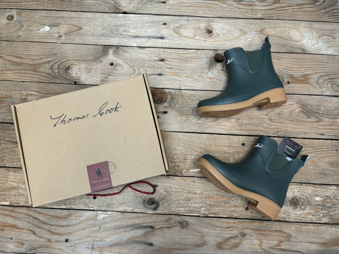 Womens Thomas Cook Wynyard Furlined Gumboot - Dark Khaki (7132051144781)