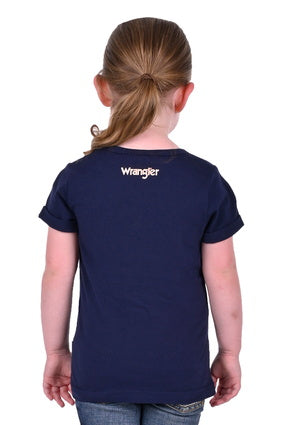 Girls Kids Wrangler Iris Tee Tshirt - Navy (6894491435085)