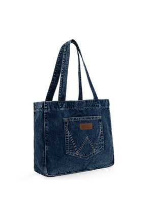 Wrangler Denim Pocket Tote Bag - Indigo (7380870496333)