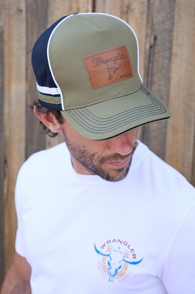 Wrangler Damon High Profile Cap - Tan / Navy
