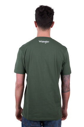 Mens Wrangler Cole Tee Tshirt - Cypress Green (7443607912525)