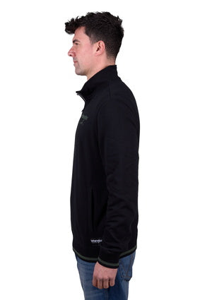 Mens Wrangler Alex 1/4 Zip Pullover - Black (7443607978061)