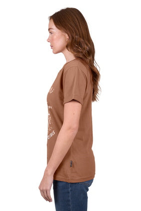 Womens Wrangler Layla Cowgirl Tee Tshirt - Copper (7443609845837)