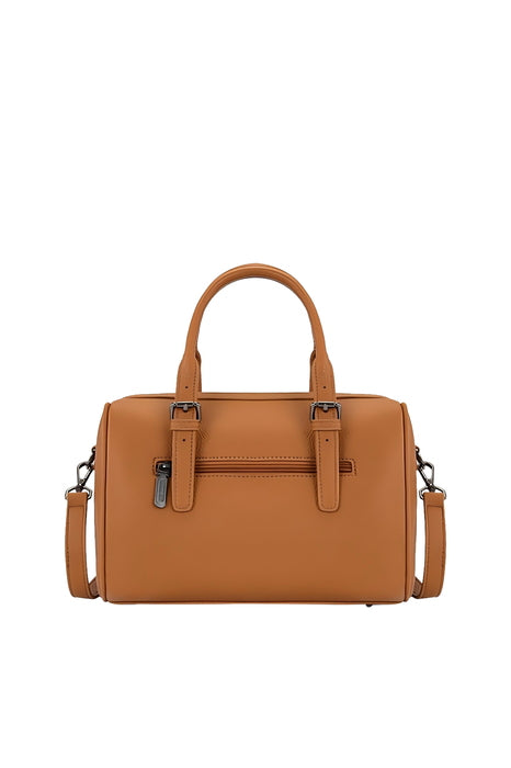 Womens Wrangler Boston Stitch Barrel Bag - Tan or Camel/Blue