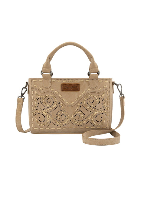 Womens Wrangler Swirl Stich Crossbody Bag - Navy / Tan /Natural