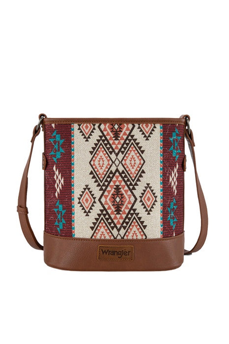 Womens Wrangler Lia Aztec Crossbody Bag - Brown