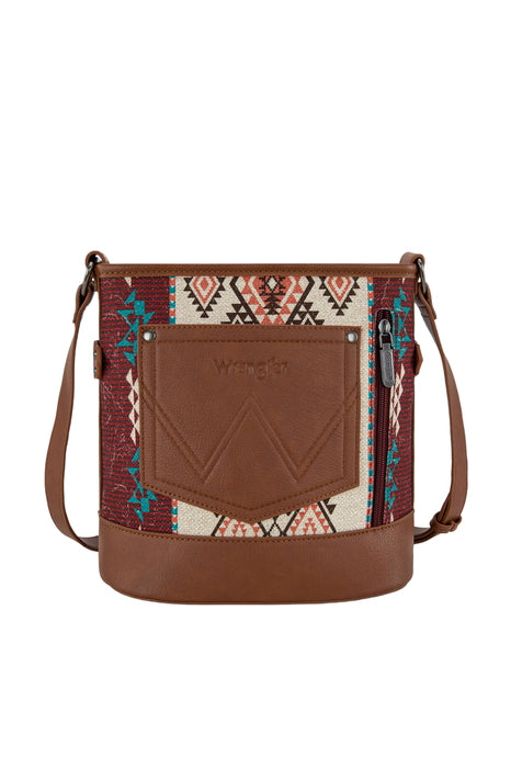Womens Wrangler Lia Aztec Crossbody Bag - Brown