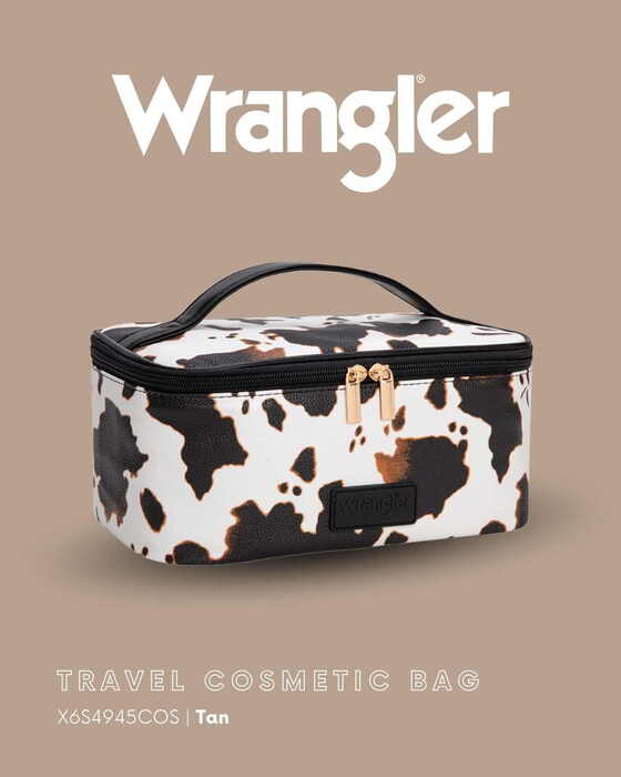 Womens Wrangler Travel Cosmetic Bag - Tan Natural or Turquoise