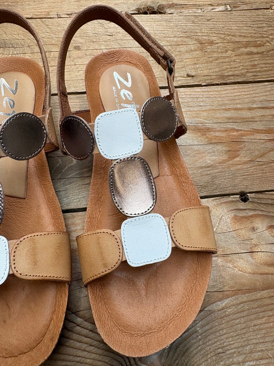 Womens Zeta Ivanna Sandal - Natural / Blanco / Cava