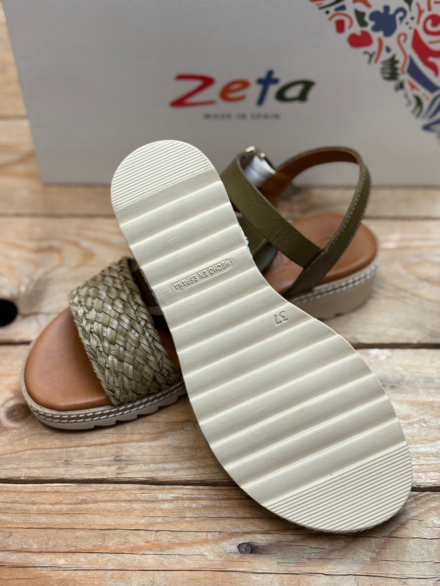 Womens Zeta Lilly Sandal - Combi Kaki (7557852332109)
