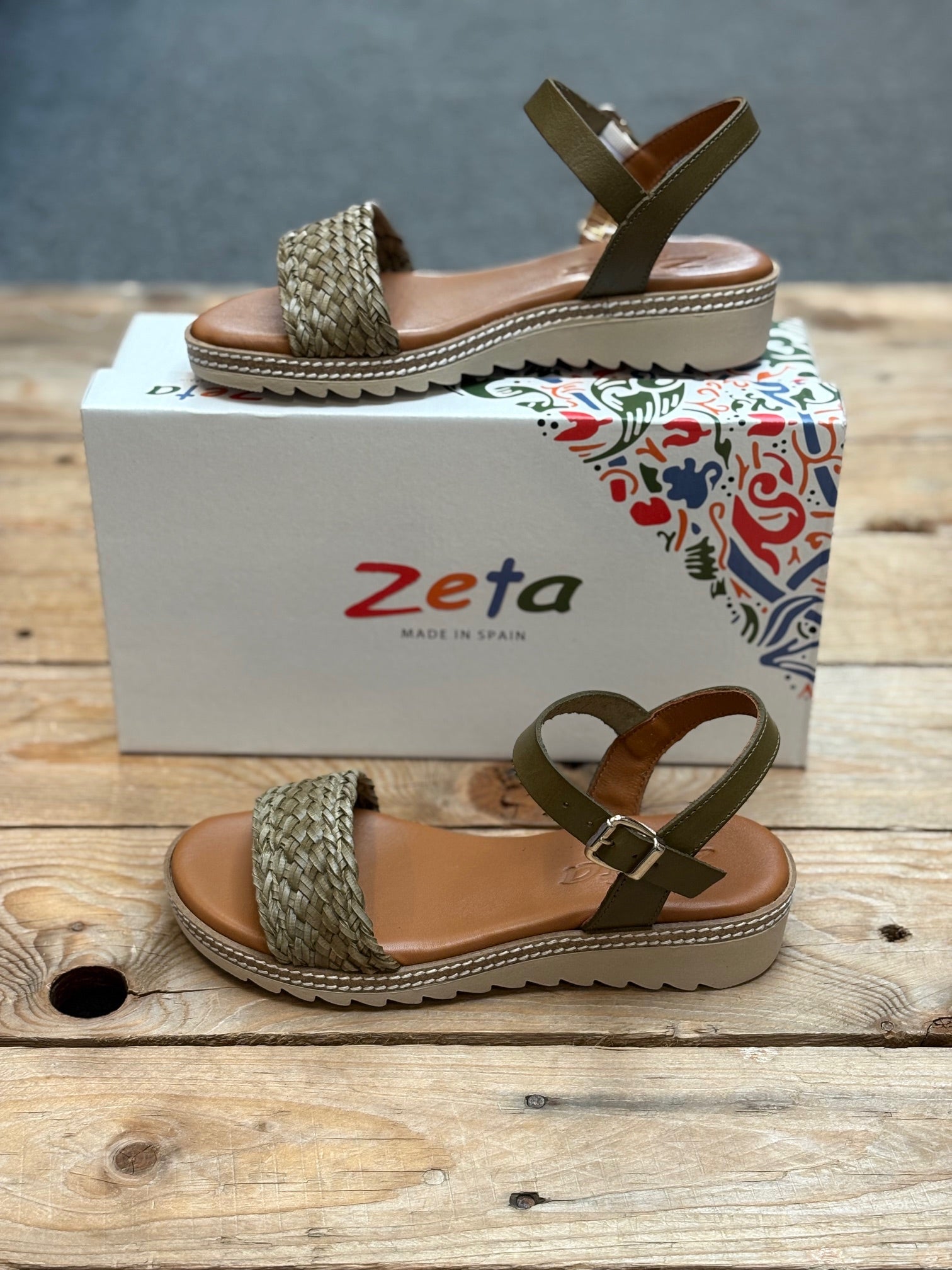 Womens Zeta Lilly Sandal - Combi Kaki (7557852332109)