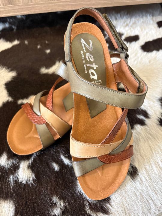 Womens Zeta Ocean Sandal - Cuero / Sahara / Palma