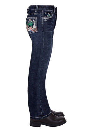 Girls Pure Western Zoe Boot Cut Jean - Midnight (7327747539021)