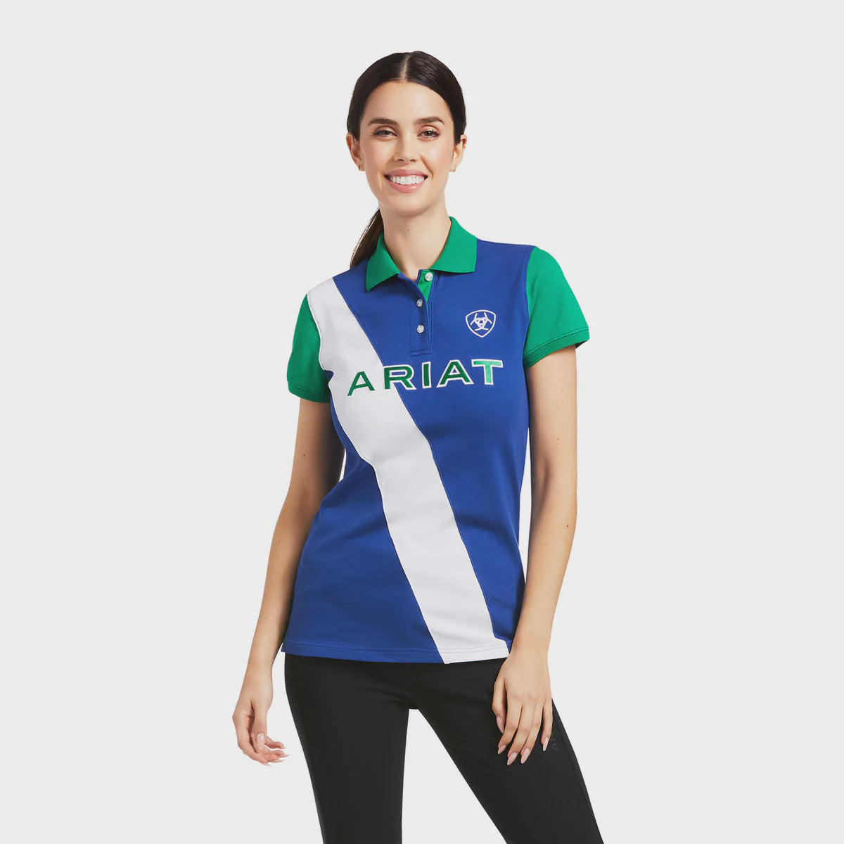 Womens Ariat Taryn Polo - Mazarine Blue / Pool Table (6833994170445)