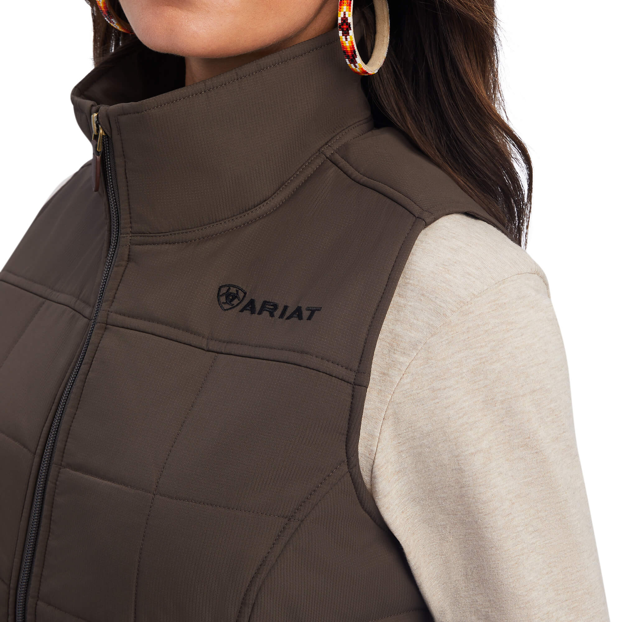 Womens Ariat REAL Crius Insulated Vest - Banyan Bark (6857148203085)