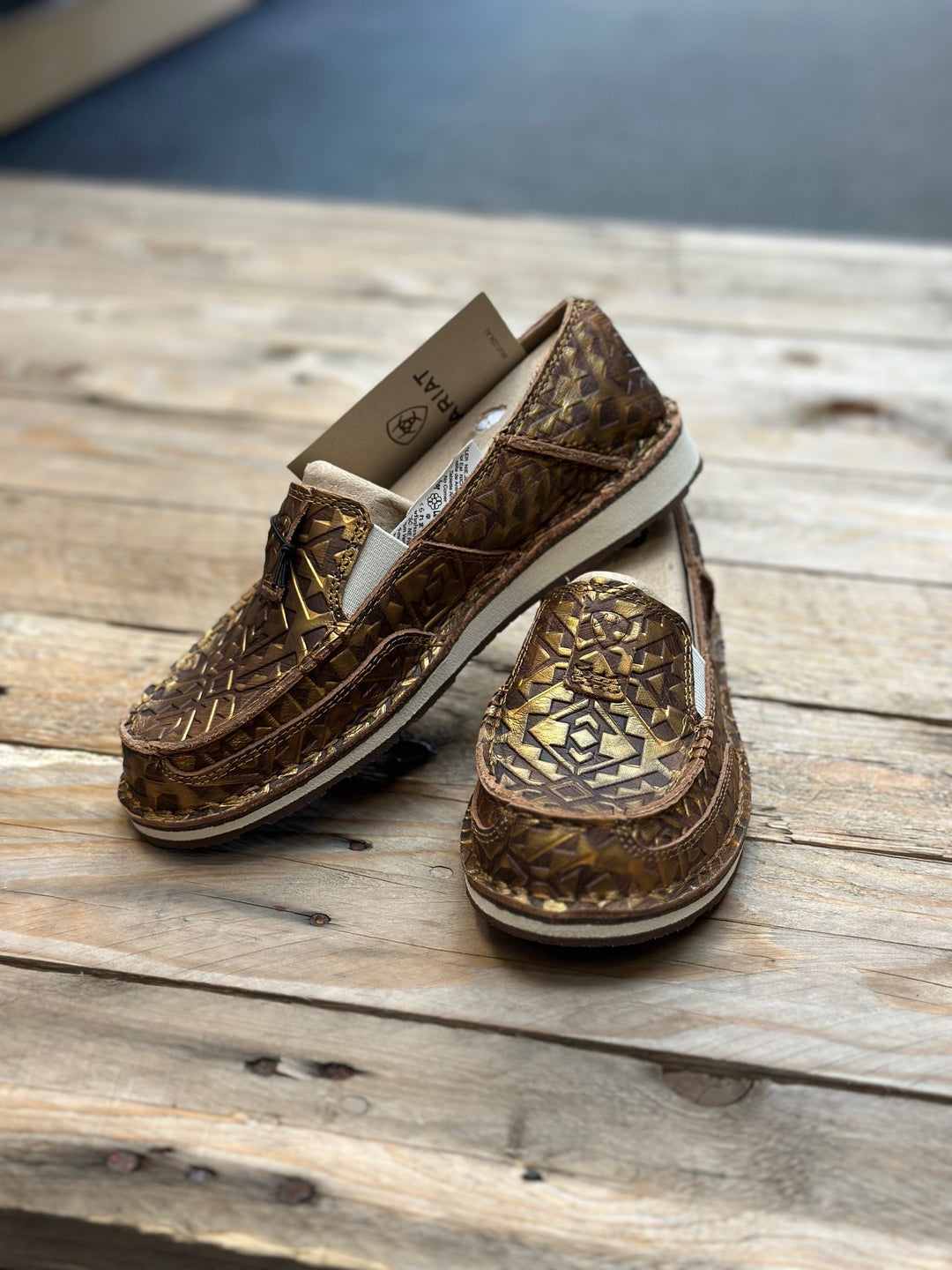 Womens Ariat Cruiser Slip on Shoe - Copper Blanket Embossed (6854970277965)