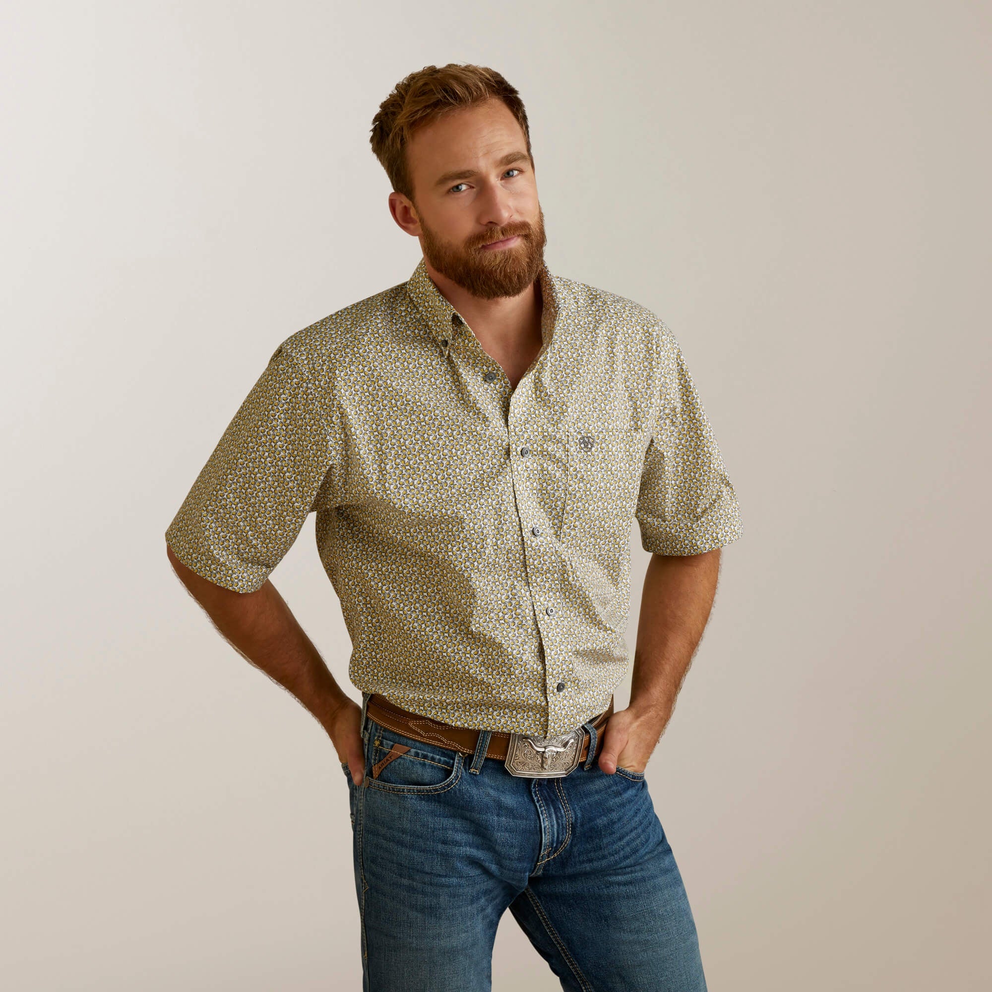 Mens Ariat Axton Classic Short Sleeve Shirt (6939861155917)
