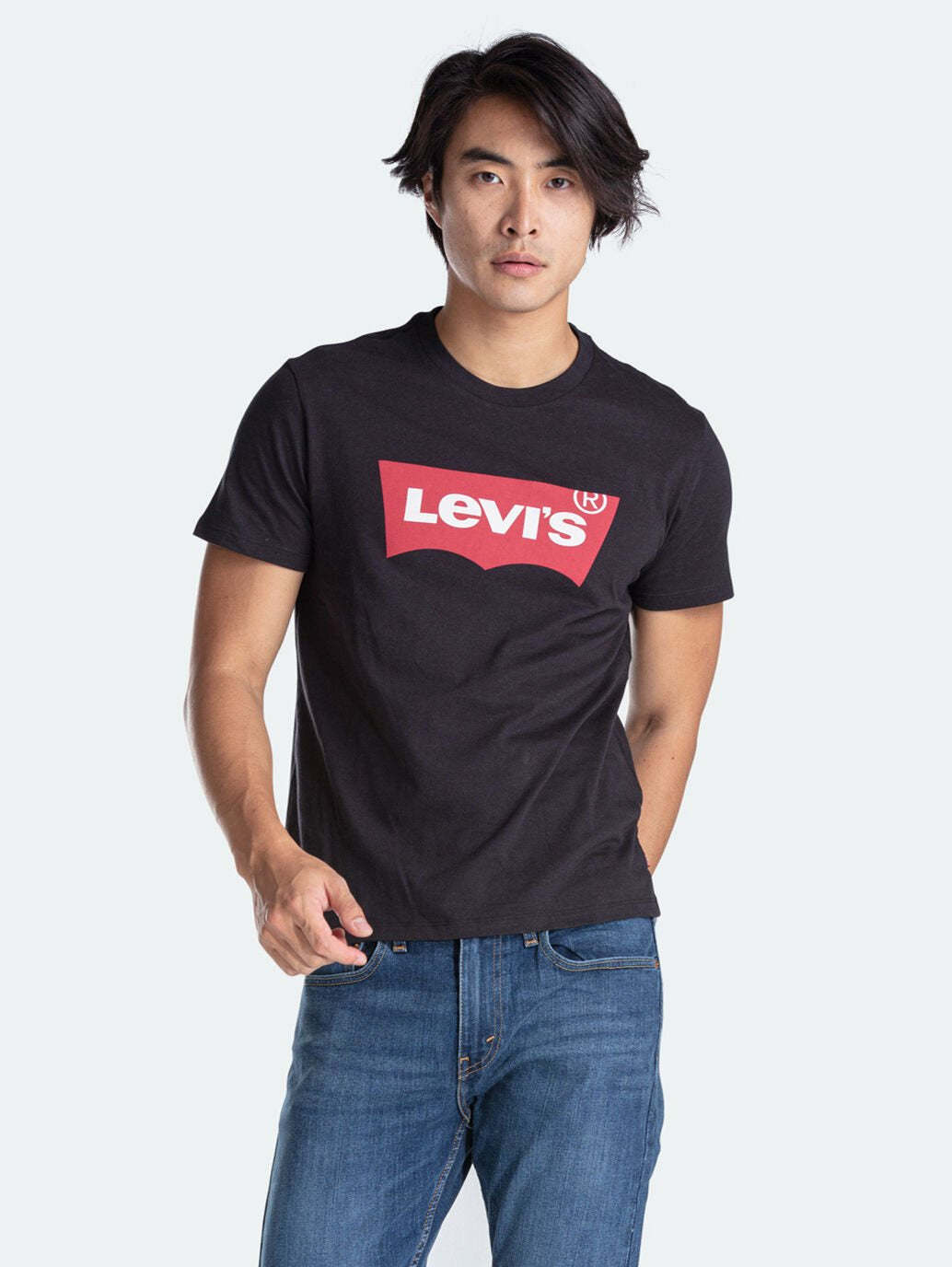 Mens Levi Graphic Logo Tee - Black (6896439590989)