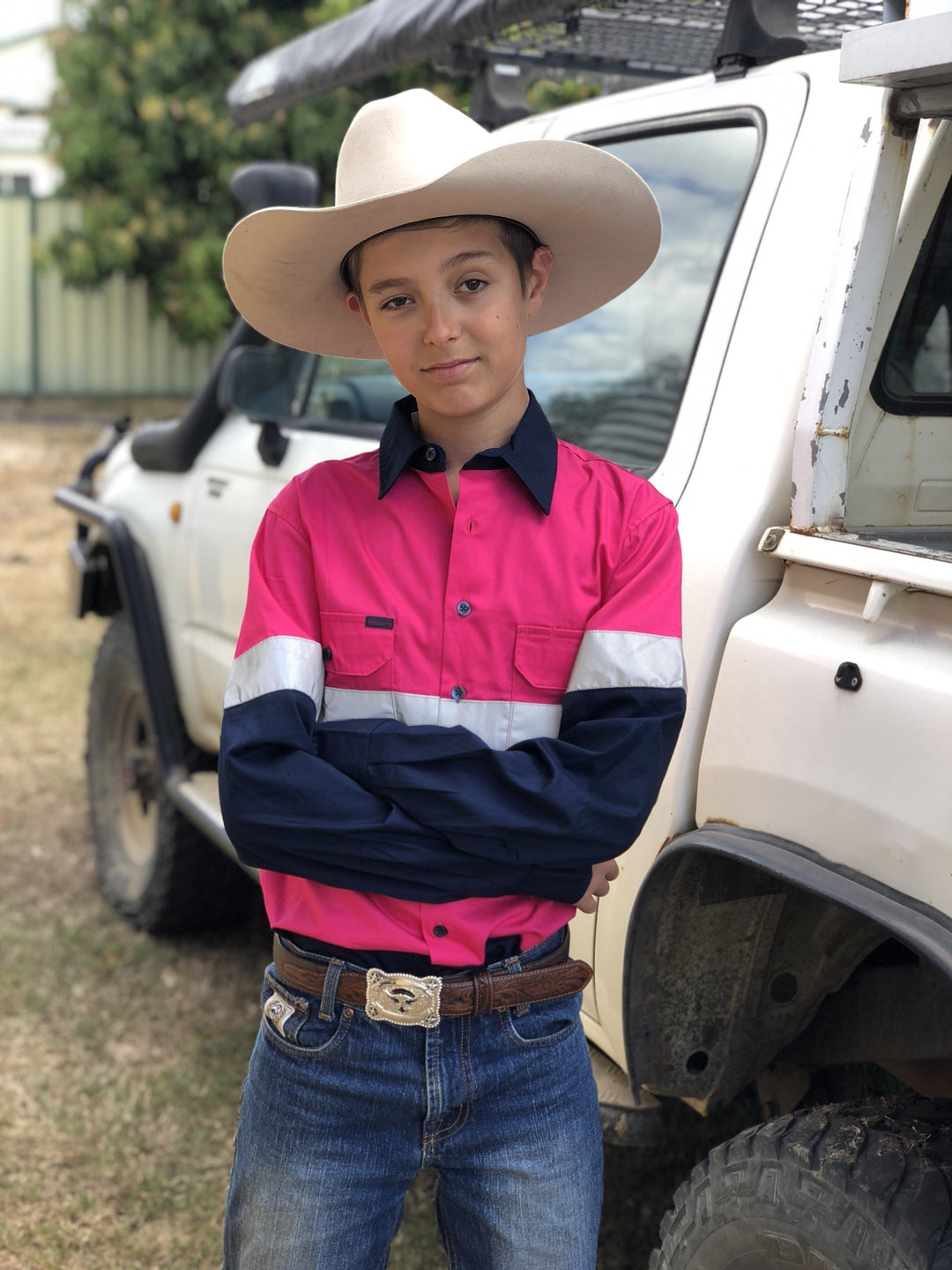 Kids RiteMate HiVis L/S Workshirt (3764452851789)