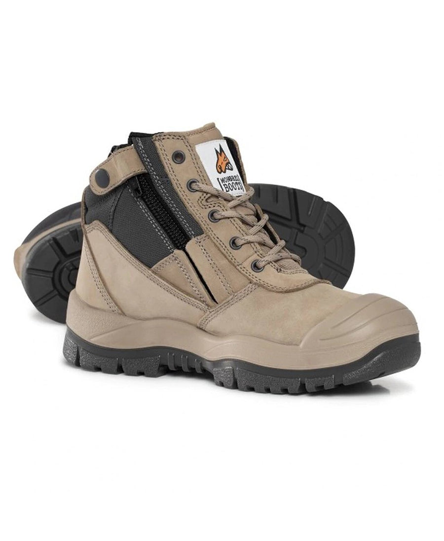 Mongrel Workboot Ankle Zipsider with Scuff cap Stone (4097417773133)