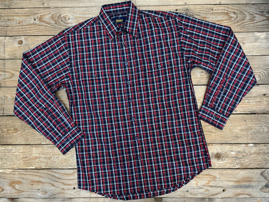 Mens Bisley Small Check LS Shirt - Reds (7012134256717)