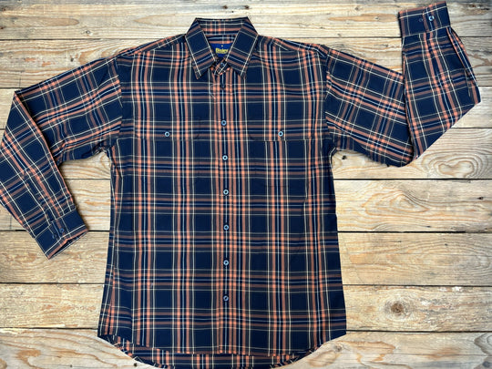 Mens Bisley Large Check LS Shirt - Brown (7012128751693)