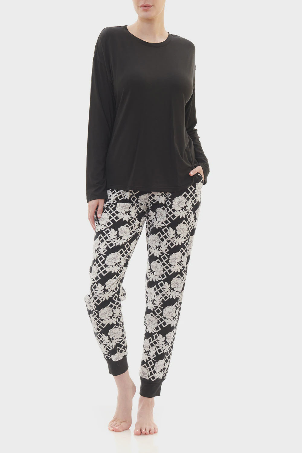 Womens Givoni BW Floral Trellis Ski PJ (6747436187725)