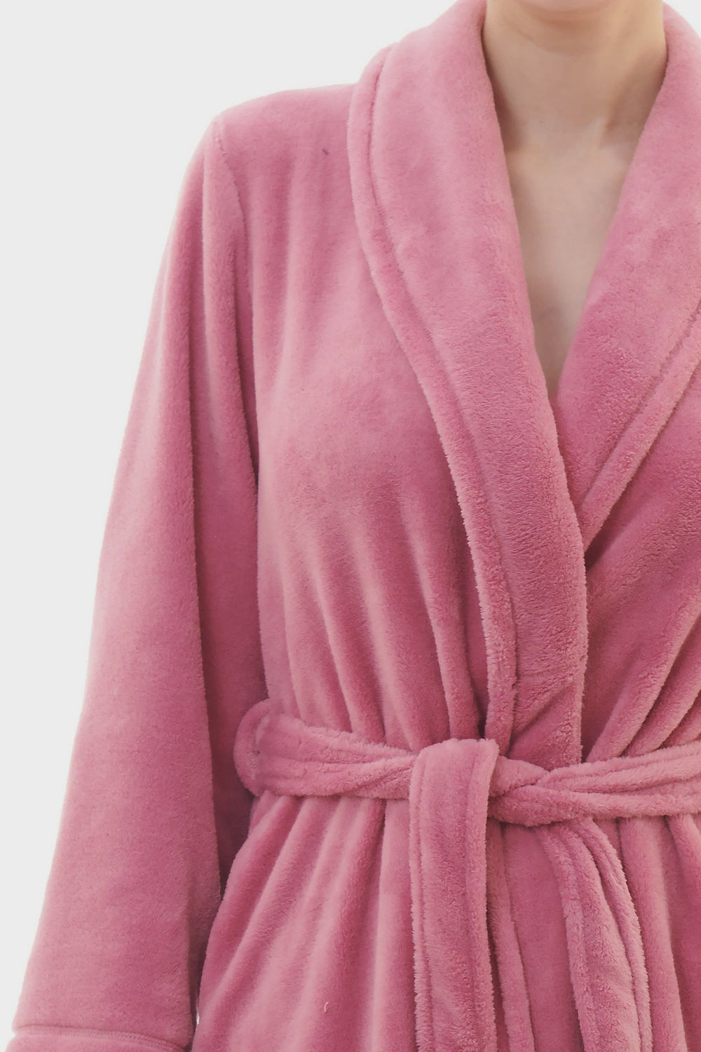 Womens Givoni Mid Length Wrap Gown - Dusty Rose (6741981790285)