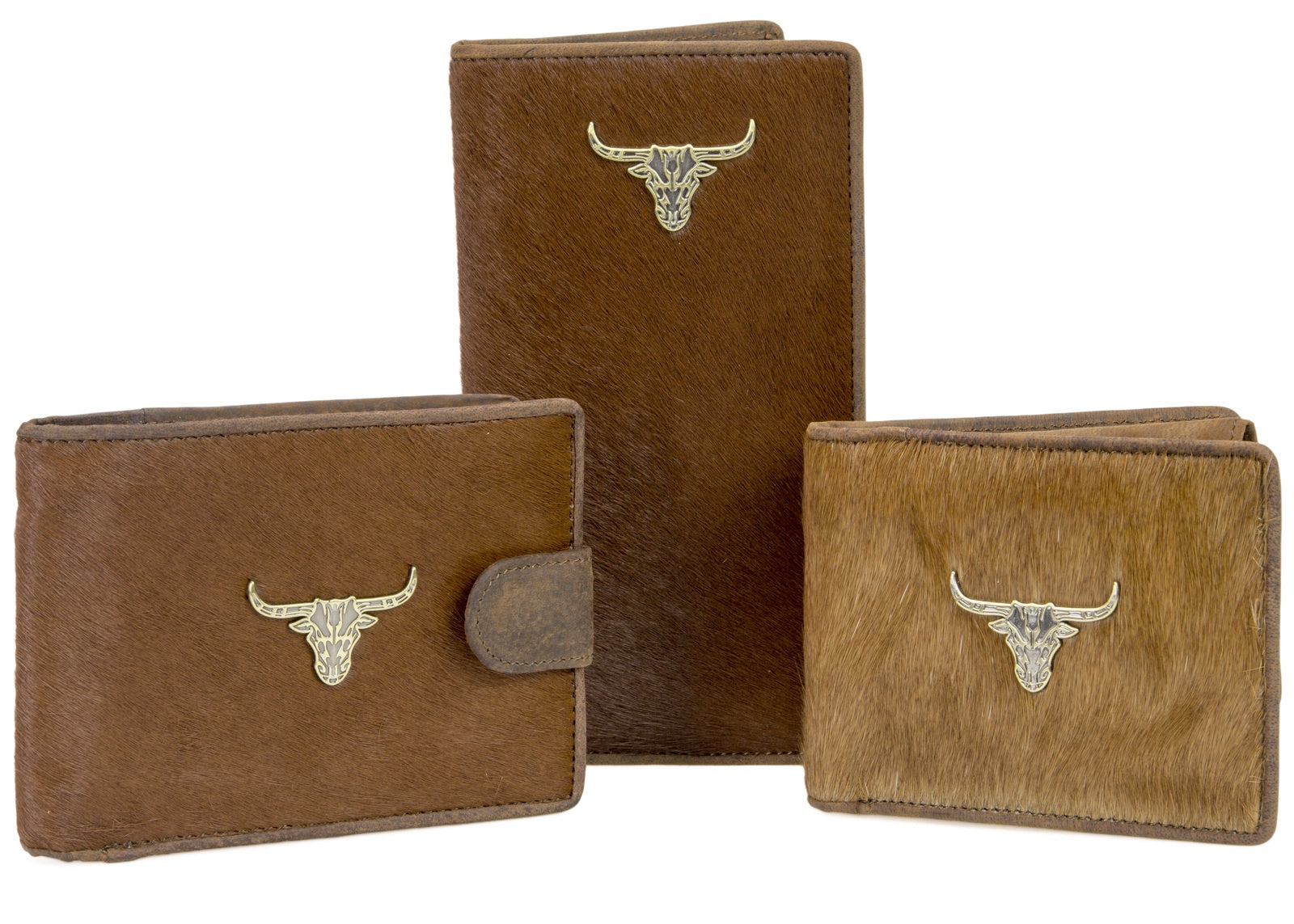 Brigalow Longhorn Brown Hair on Leather Wallet assorted (6704403906637)