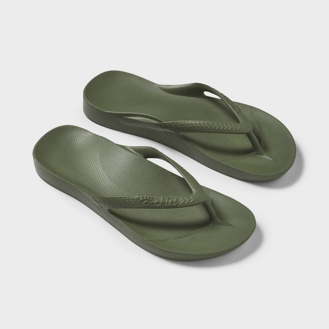 Archies Arch Support Thongs - Khaki (6966176809037)