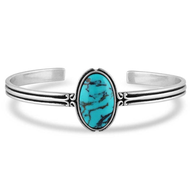 Montana Silver Oasis Waters Turquoise Cuff Braclet (6924157780045)