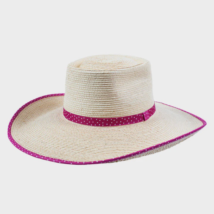 Sunbody Ava Hat - Magenta Spots (6832116924493)