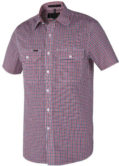 Mens Pilbara YD Check Dual Pocket Short Sleeve Shirt (6835001753677)