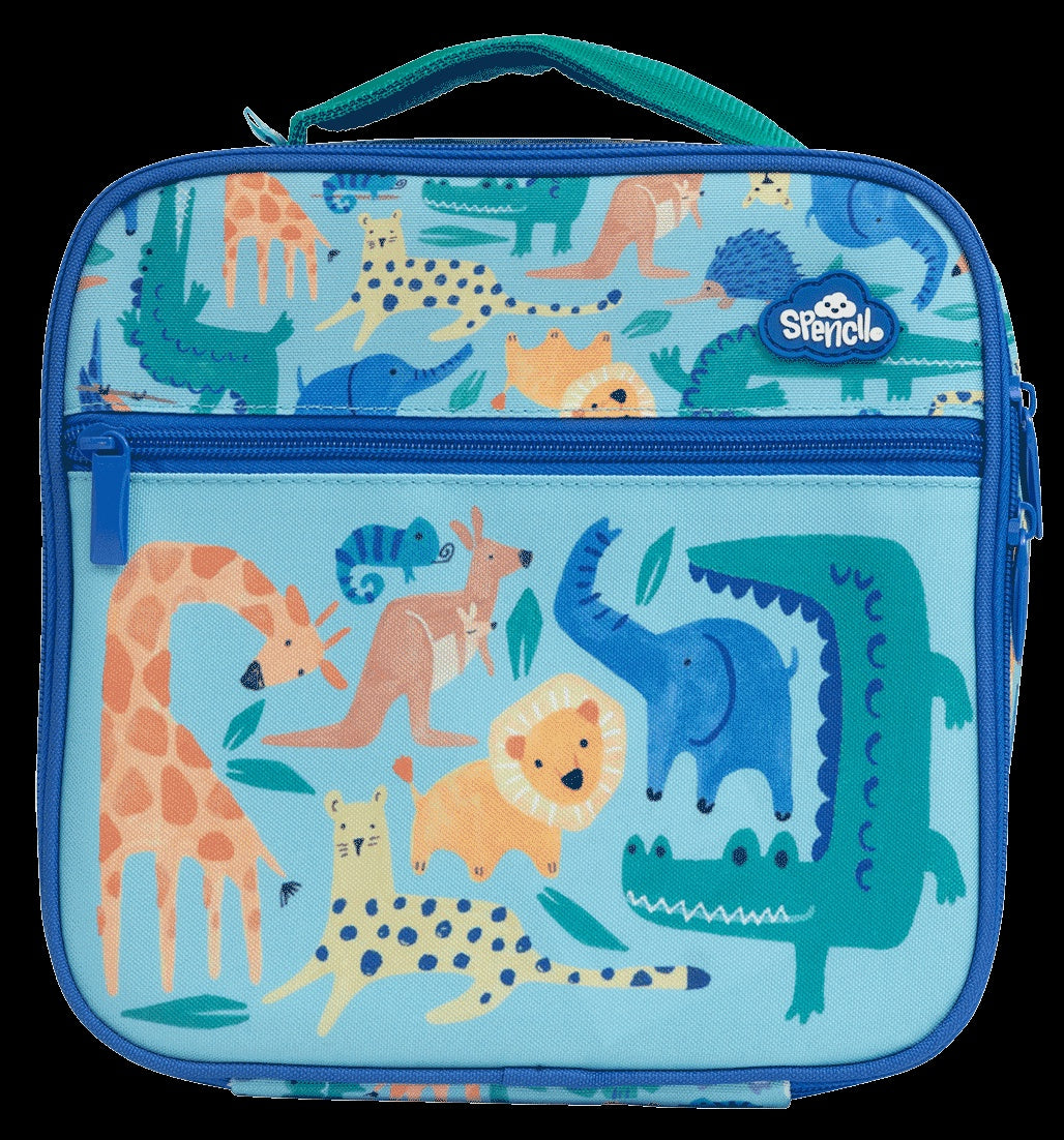 Kids Spencil Little Cooler Lunch Bag - Safari Puzzle (6974606606413)